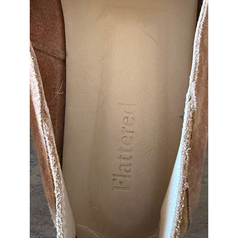 Flattered Bon Bon Loafer in Cognac Suede Crafted in Spain Sz 40 EUC - Picture 7 of 8